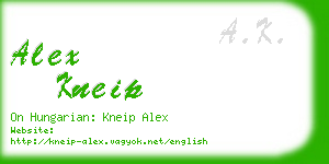 alex kneip business card